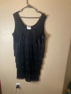 California Costumes Black Fringe Mini Dress